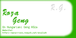 roza geng business card