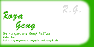 roza geng business card